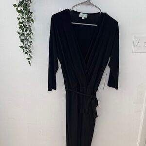 NWT Veronica M Black Long Sleeve jumpsuit/romper size M